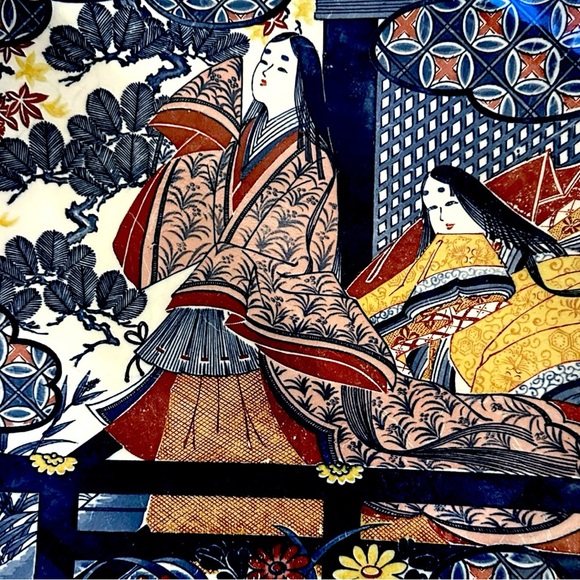 Vintage Japan Large 13" Hand Painted UOGC Geisha Decorative Plate/Wall Plaque - Picture 2 of 11
